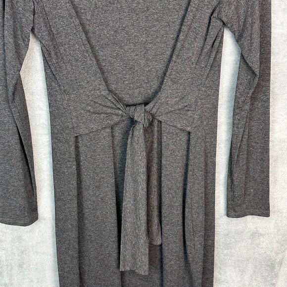 J Jill Wearever Collection Dress Womens Extra Small Gray Tie Waist Neutral Comfy - Picture 3 of 15